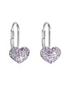 Evolution Group Orecchini a cuore con cristalli 31125.3 viola donna