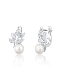 JwL Luxury Pearls Bellissimi orecchini in argento con perle vere e zirconi JL0719 donna