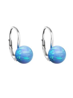 Evolution Group Orecchini in argento scintillante con opale sintetico blu 11245.3 donna