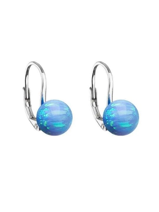 Evolution Group Orecchini in argento scintillante con opale sintetico blu 11245.3 donna