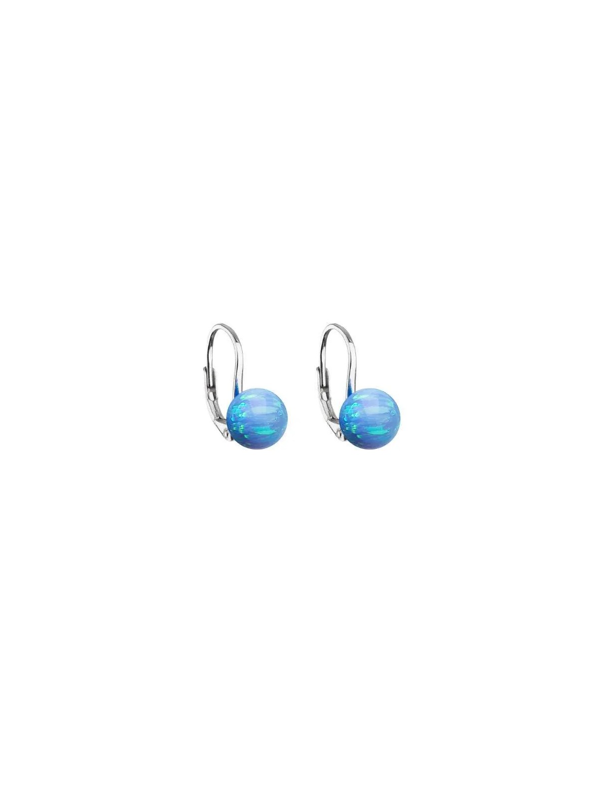 Evolution Group Orecchini in argento scintillante con opale sintetico blu 11245.3 donna