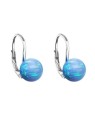 Evolution Group Orecchini in argento scintillante con opale sintetico blu 11245.3 donna
