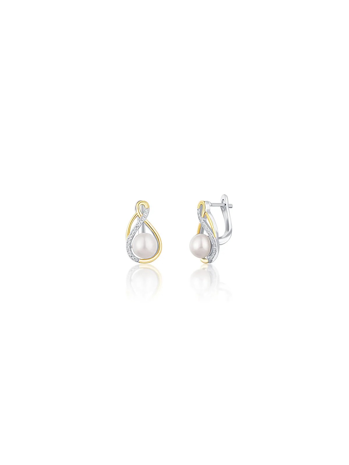 JwL Luxury Pearls Eleganti orecchini bicolore con perle vere JL0721 donna
