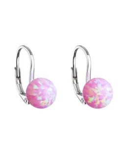 Evolution Group Orecchini in argento scintillante con opale sintetico rosa 11245.3 donna