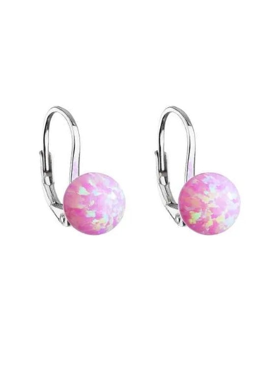 Evolution Group Orecchini in argento scintillante con opale sintetico rosa 11245.3 donna