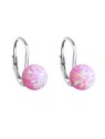 Evolution Group Orecchini in argento scintillante con opale sintetico rosa 11245.3 donna