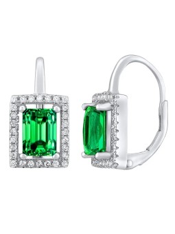 Silvego Orecchini PALOMA in argento con zircone verde LPSPE0455G donna