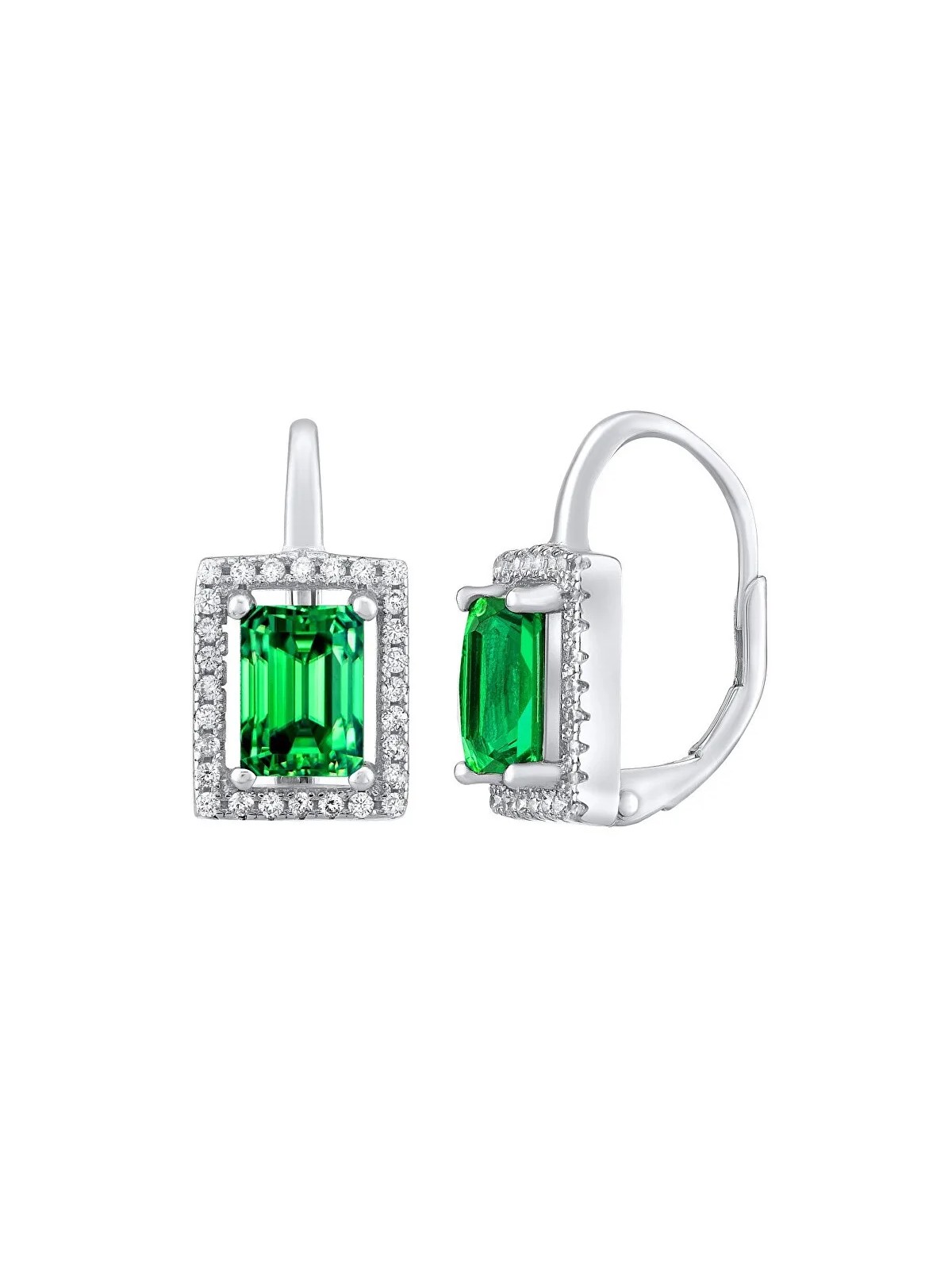 Silvego Orecchini PALOMA in argento con zircone verde LPSPE0455G donna