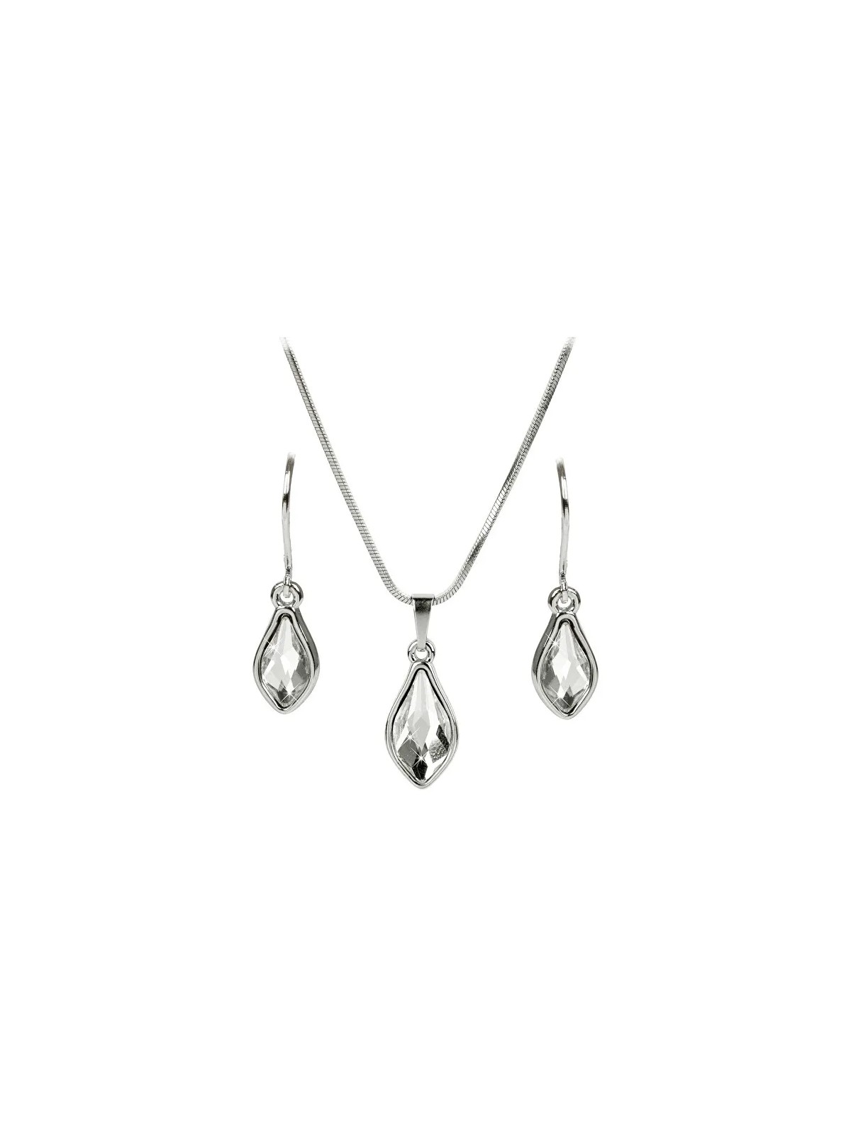 Levien Set senza tempo di orecchini e collana Flame Crystal da donna