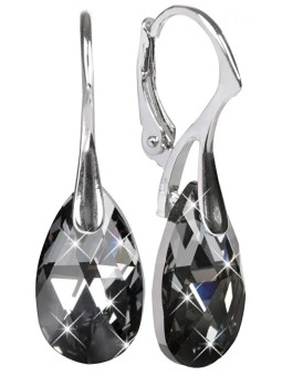 Levien Misteriosi orecchini con cristilla Pear Silver Night donna