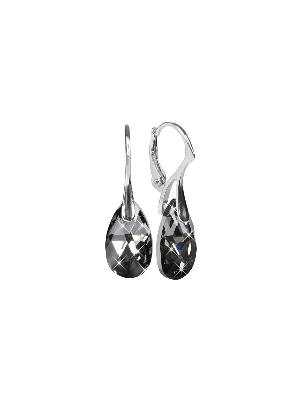 Levien Misteriosi orecchini con cristilla Pear Silver Night donna