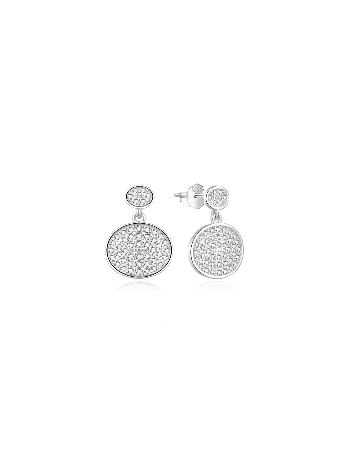 MOISS Orecchini moderni in argento con zirconi cubici E0002555 donna