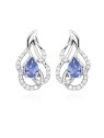 Gatto in argento Orecchini in argento con tanzanite sintetiche SC470 donna