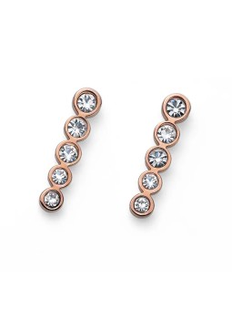 Oliver Weber Eleganti orecchini in bronzo con cristalli trasparenti Change 23014RG donna