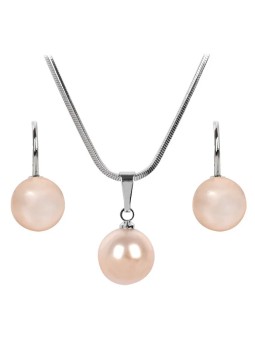 Levien Un grazioso set di collane e orecchini Pearl Peach da donna