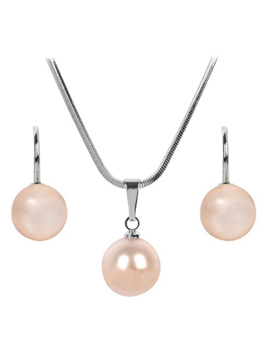 Levien Un grazioso set di collane e orecchini Pearl Peach da donna