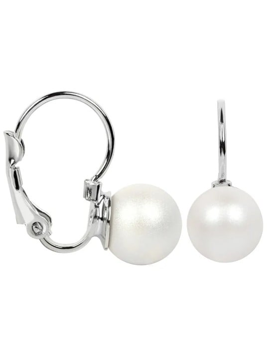 Levien Bellissimi orecchini di perle Perla Bianco Perlaceo donna