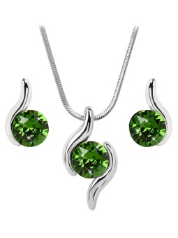 Levien Un set adato di collane e orecchini Chaton Wave Fern Green donna