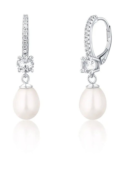JwL Luxury Pearls Deliziosi orecchini in argento con perle vere e zirconi JL0739 donna