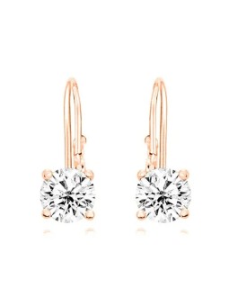 Orecchini JVD Delicati in bronzo con zirconi trasparenti SVLE0620XH2RO00 - Dimensioni: 1.3 x 0.5 cm donna
