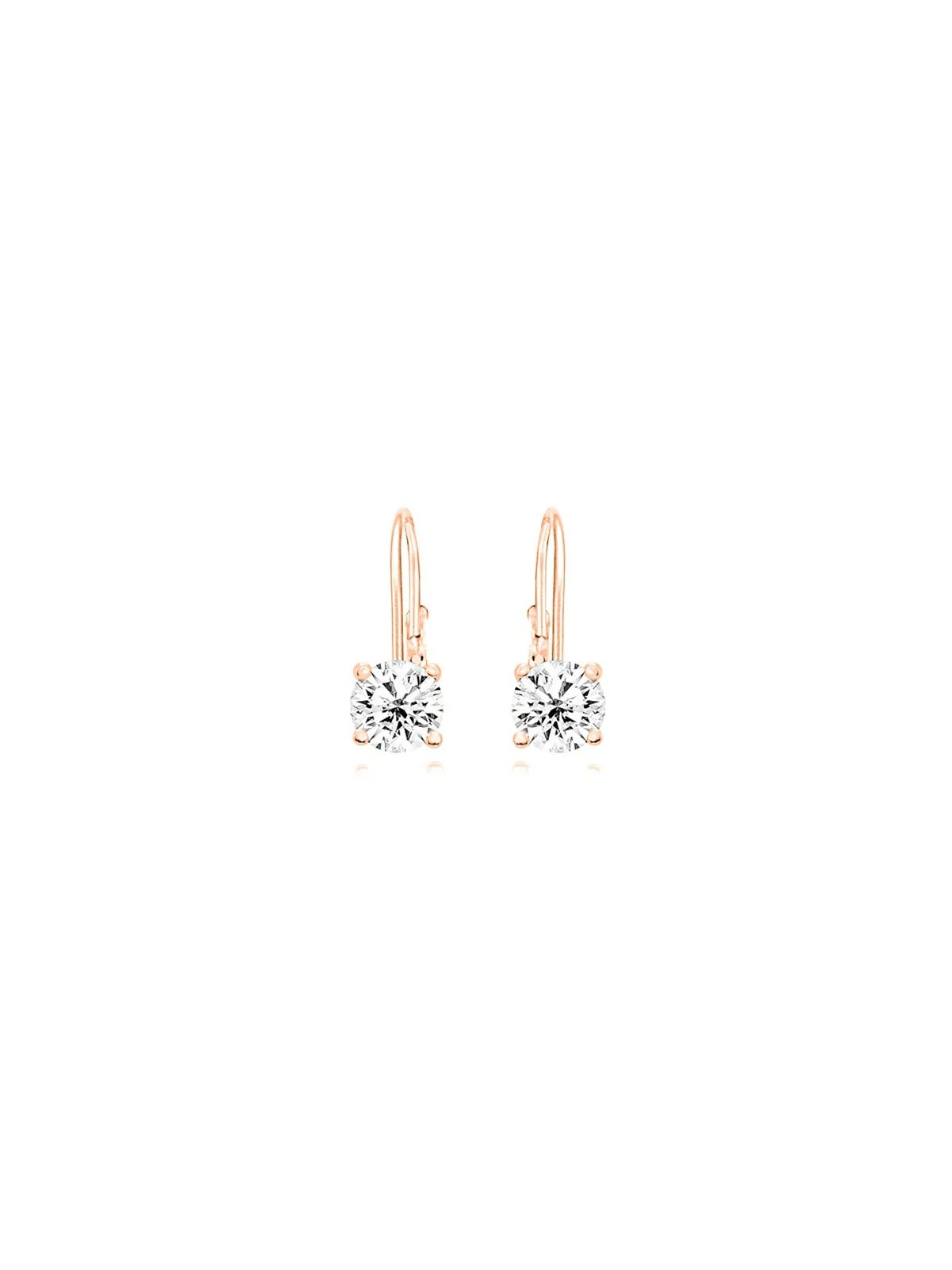 Orecchini JVD Delicati in bronzo con zirconi trasparenti SVLE0620XH2RO00 - Dimensioni: 1.3 x 0.5 cm donna