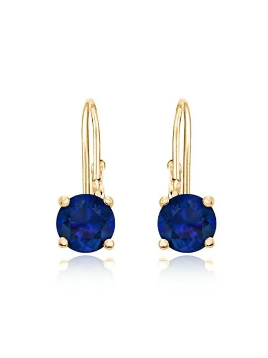 JVD Delicati orecchini placcati oro con zirconi blu SVLE0620XH2GM00 - Dimensioni: 1.3 x 0.5 cm donna