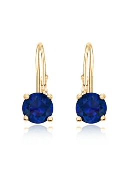 JVD Delicati orecchini placcati oro con zirconi blu SVLE0620XH2GM00 - Dimensioni: 1.4 x 0.7 cm donna