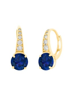 JV OrecchiniD placcati oro con zirconi trasparenti e blu SVLE0974XH2GM00 donna