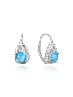 Beneto Anello in pietra naturale con modulo in zircone AGUC2681-L.BLUE donna