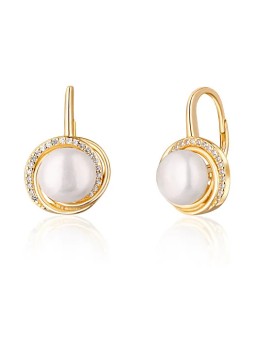 JwL Luxury Pearls Orecchini di lusso placcati oro giallo con vere perle di fiume JL0768 donna