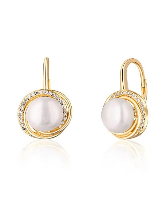 JwL Luxury Pearls Orecchini di lusso placcati oro giallo con vere perle di fiume JL0768 donna