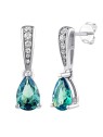 Silvego Orecchini Ella in argento con tormalina Paraiba sintetica e zirconia brillante MSS195EPAR donna