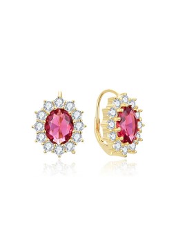 Beneto Pietra preziosa con zircone rosso AGUC3295R-GOLD donna