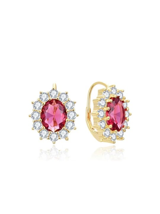 Beneto Pietra preziosa con zircone rosso AGUC3295R-GOLD donna