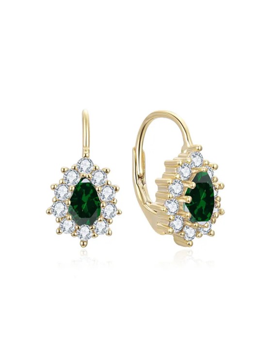 Beneto Collana in zircone verde AGUC3298GR-GOLD donna