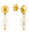Troli Eleganti orecchini placcati oro con perle vere VAAJDE201330G donna