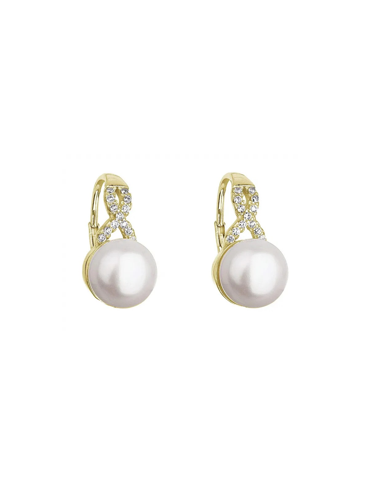 Evolution Group Orecchini dorati con perla di fiume 21048.1 donna