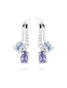 Gatto Orecchini in argento graziosi con zirconi cubici SC506 donna