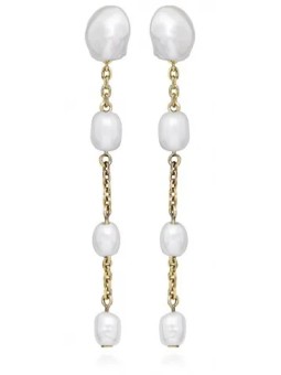 Silver Cat Delicate orecchini placcati oro con perle vere SC514 donna