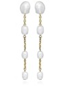 Silver Cat Delicate orecchini placcati oro con perle vere SC514 donna