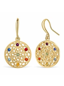 CRYSTalp Stile floreale floreale con cristalli di chakra Chakra Flower 40191.MLT.G donna