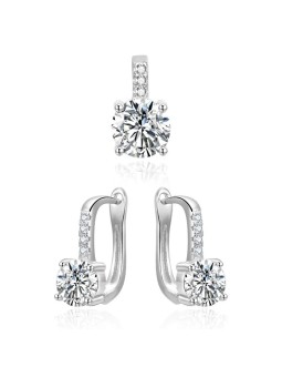 Beneto Elegante zuppa di perle in zircone AGSET359 (colore, colore) donna