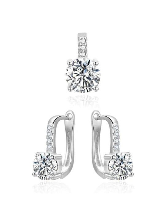 Beneto Elegante zuppa di perle in zircone AGSET359 (colore, colore) donna