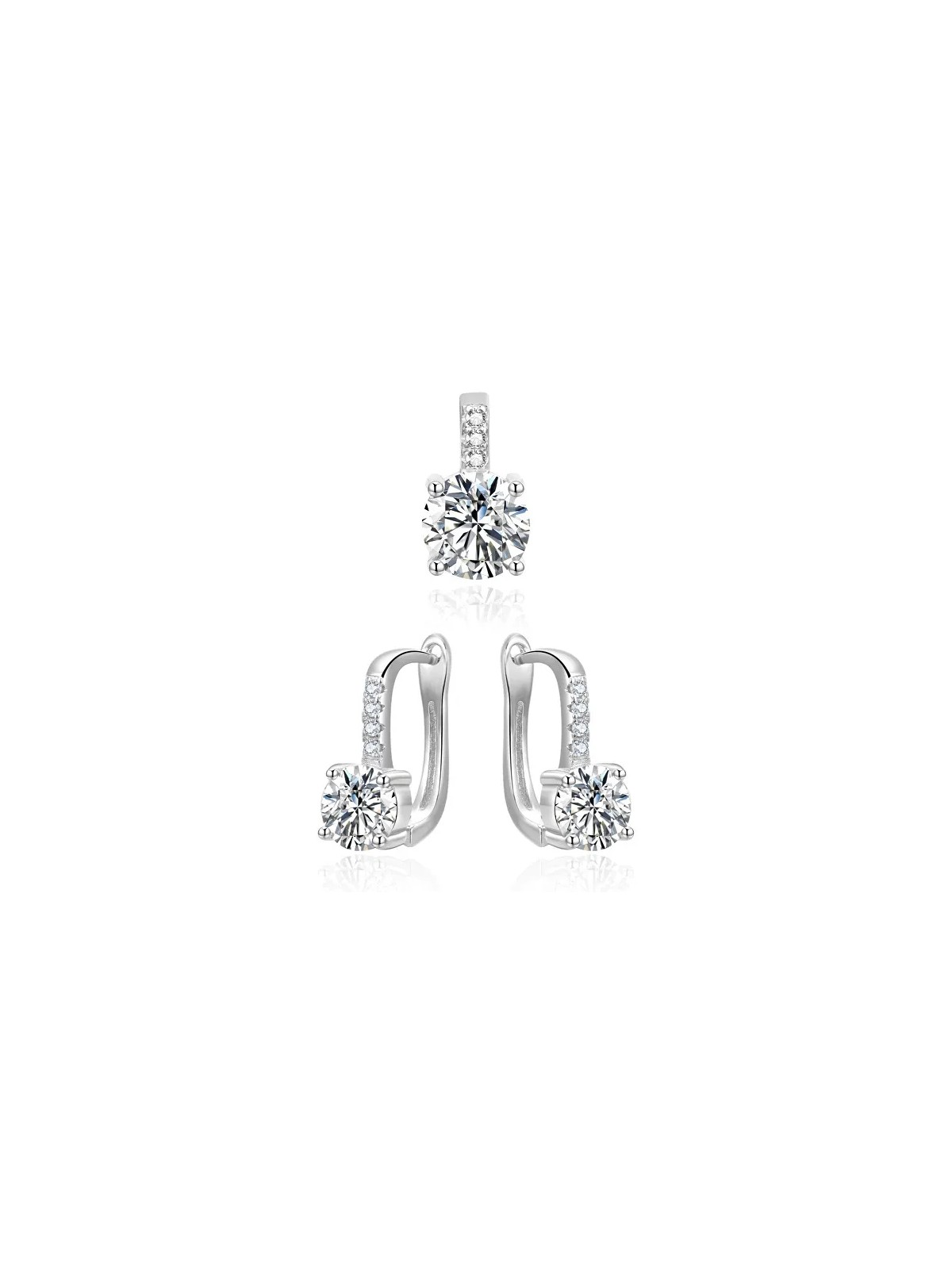 Beneto Elegante zuppa di perle in zircone AGSET359 (colore, colore) donna
