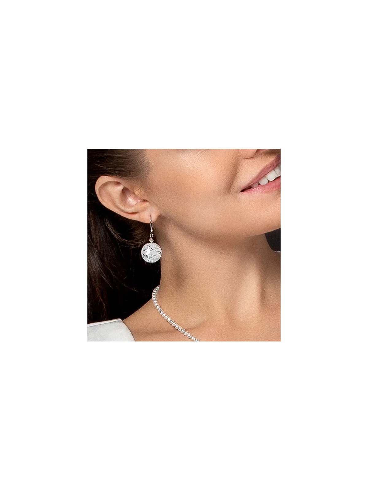 Lampglas L'elegante lampada White Lace con lampada in vetro perlato EV3 donna