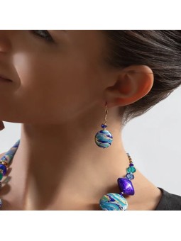 Lampglas La bellissima Blue Dream con lampada a 24 carati in vetro perlato Lampglas ERO18 donna
