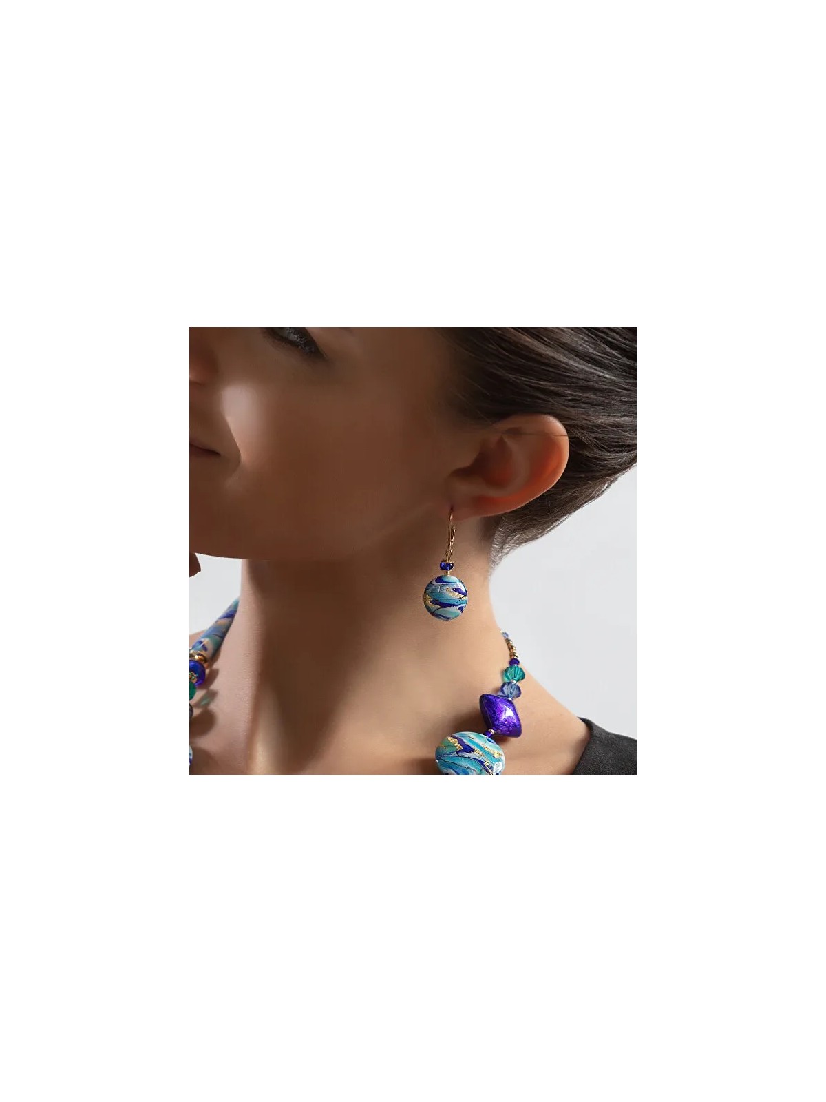 Lampglas La bellissima Blue Dream con lampada a 24 carati in vetro perlato Lampglas ERO18 donna