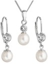Evolution Group Parure di perle da donna con cristilla Pavon 29006.1 bianco donna