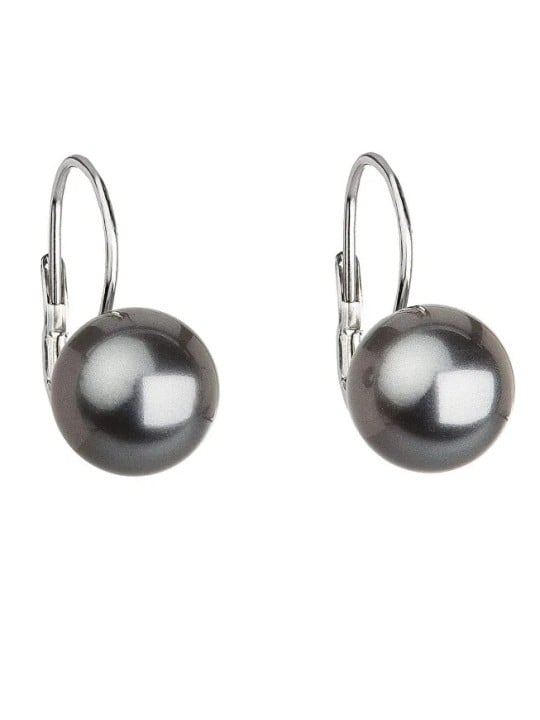 Evolution Group Deliziosi orecchini pendenti con perle sintetiche 71106.3 grigio donna