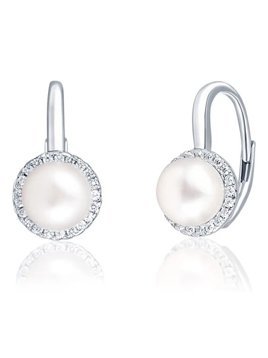 JwL Luxury Pearls Eleganti orecchini in argento con perle e zirconi JL0640 donna